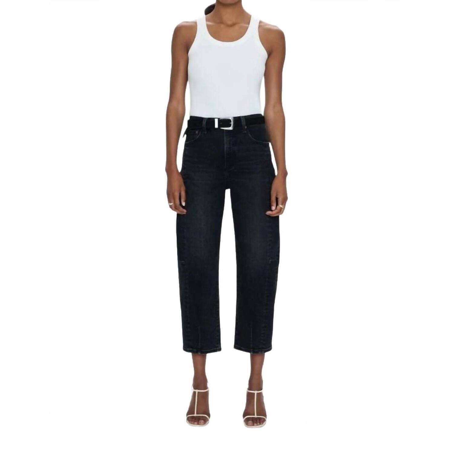 New Pistola Eli High Rise Arched Leg Jeans In Dark Midnight